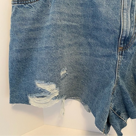COTTON:ON Womens Curve A-Line High Rise Denim Short Lagoon Blue Size 18 NWT - Picture 2 of 10